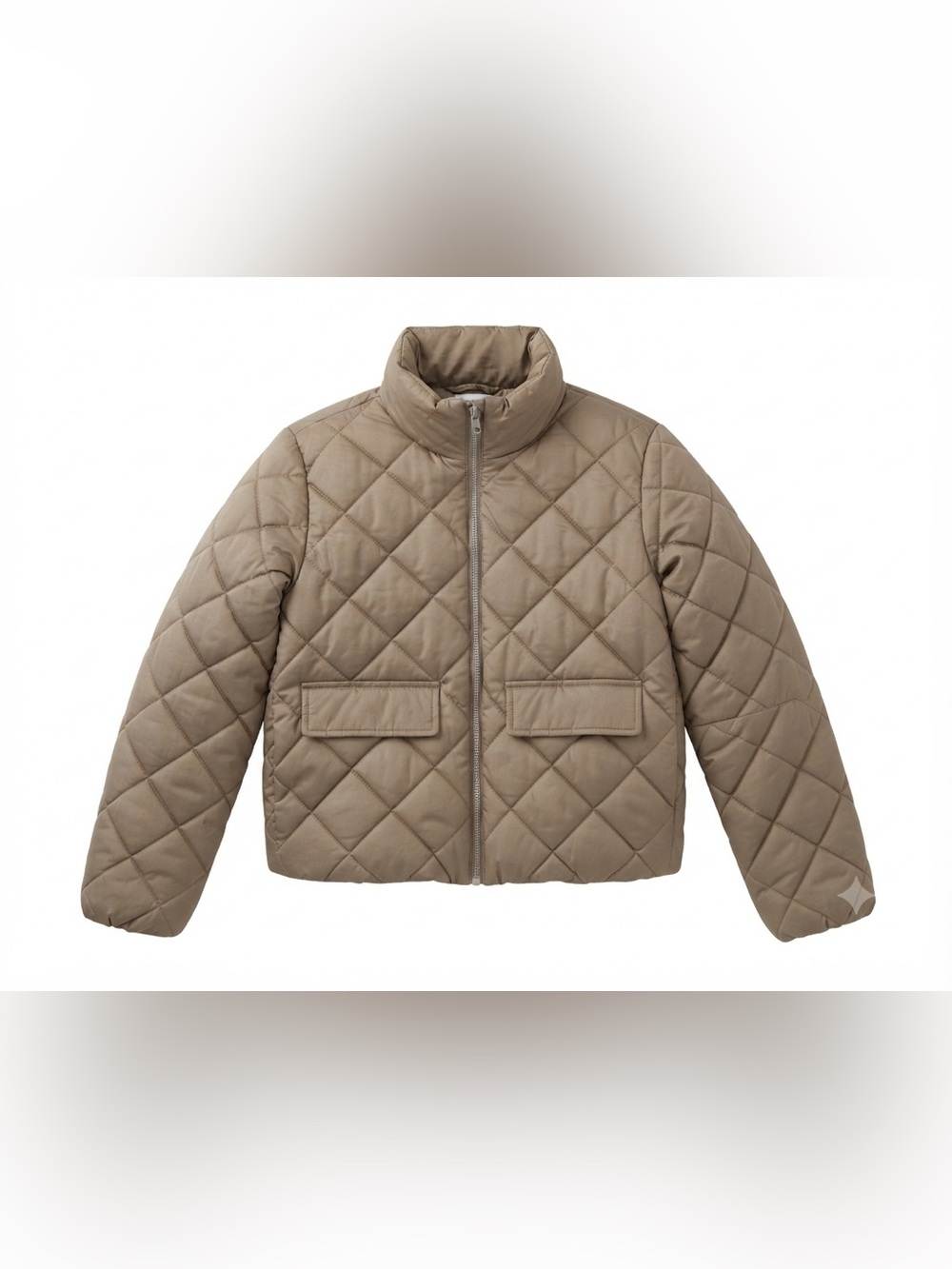 Kapalua Quilted Puffer Jacket Coat Tan Full Zip Size Medium NWT